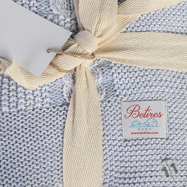 Bb11003 Örgü Bebek Battaniye Mavi