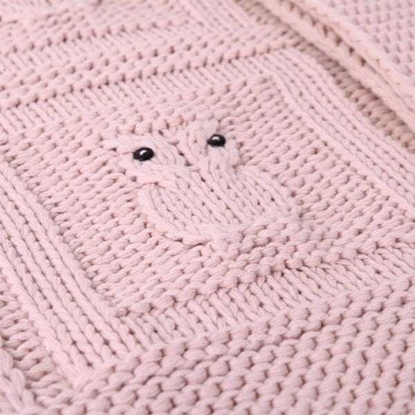 Bb14002 Örgü Bebek Battaniye Pembe