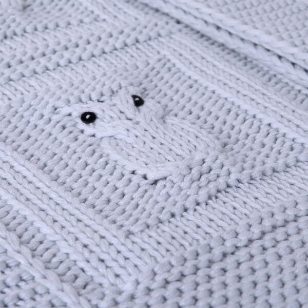 Bb14002 Örgü Bebek Battaniye Mavi