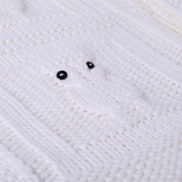 Bb14002 Örgü Bebek Battaniye Ekru