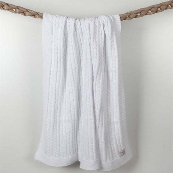 Bb15003 Örgü Bebek Battaniye Beyaz