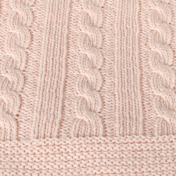 Bb15003 Örgü Bebek Battaniye Pembe