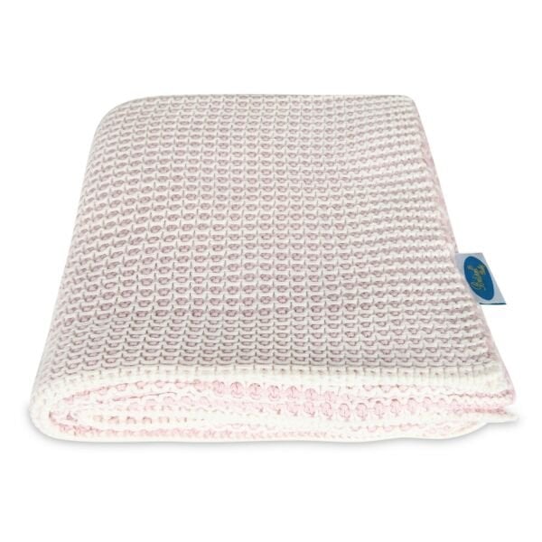 BB15006 Örgü Bebek Battaniye Pembe