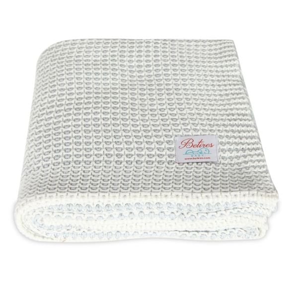 BB15006 Örgü Bebek Battaniye Mavi