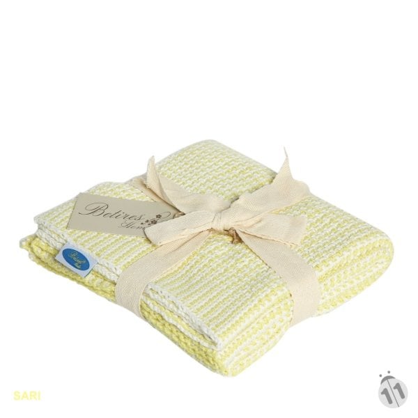 BB15007 Örgü Bebek Battaniye Sarı