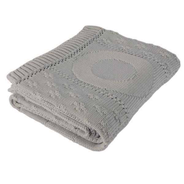 Bb16001 Örgü Bebek Battaniye Mavi