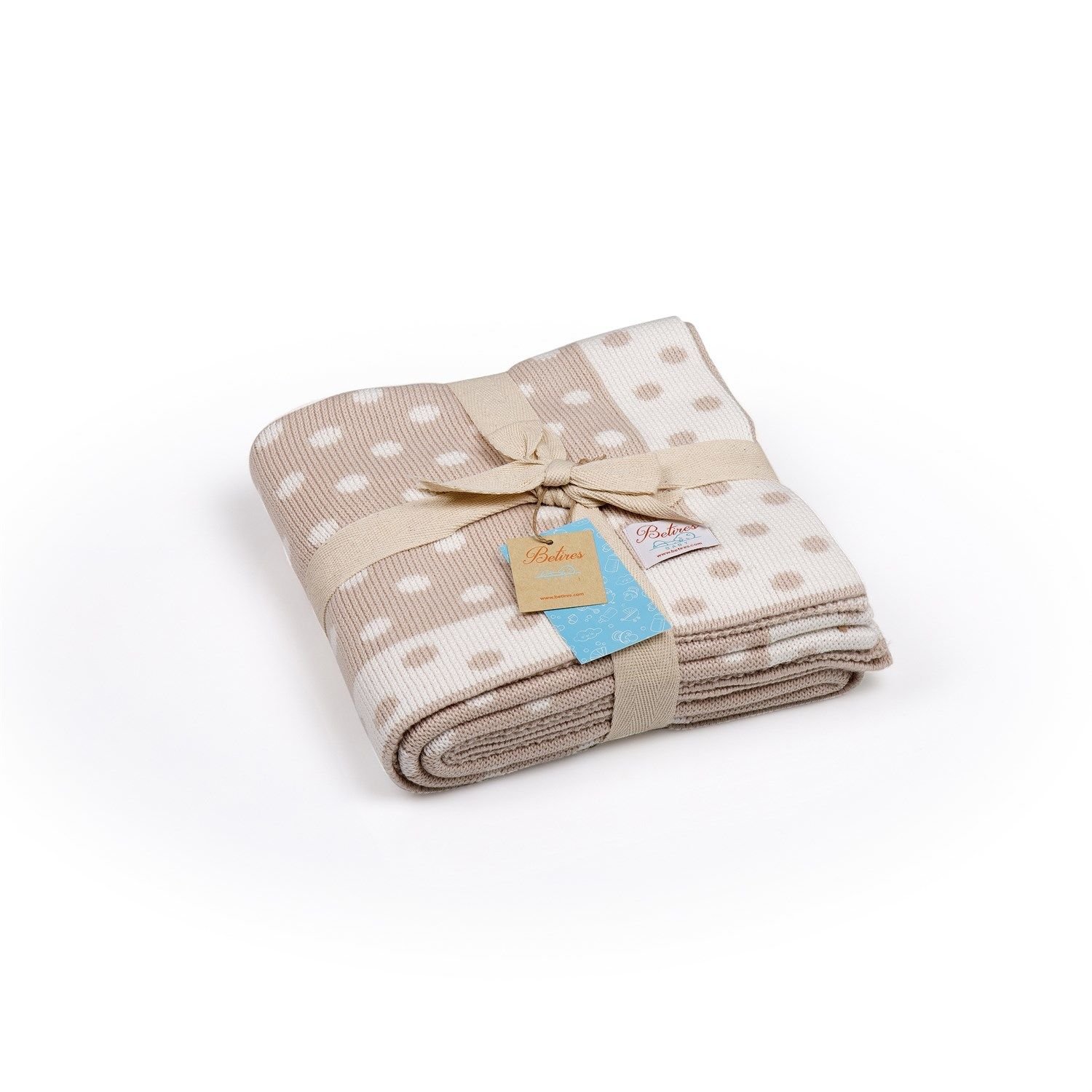 Bb16002 Örgü Bebek Battaniye Bej