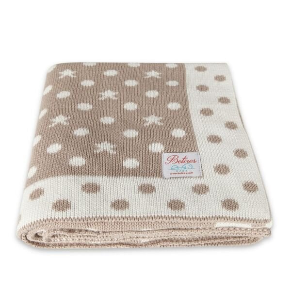 Bb16003 Örgü Bebek Battaniye Bej
