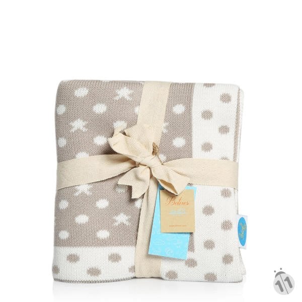 Bb16003 Örgü Bebek Battaniye Bej