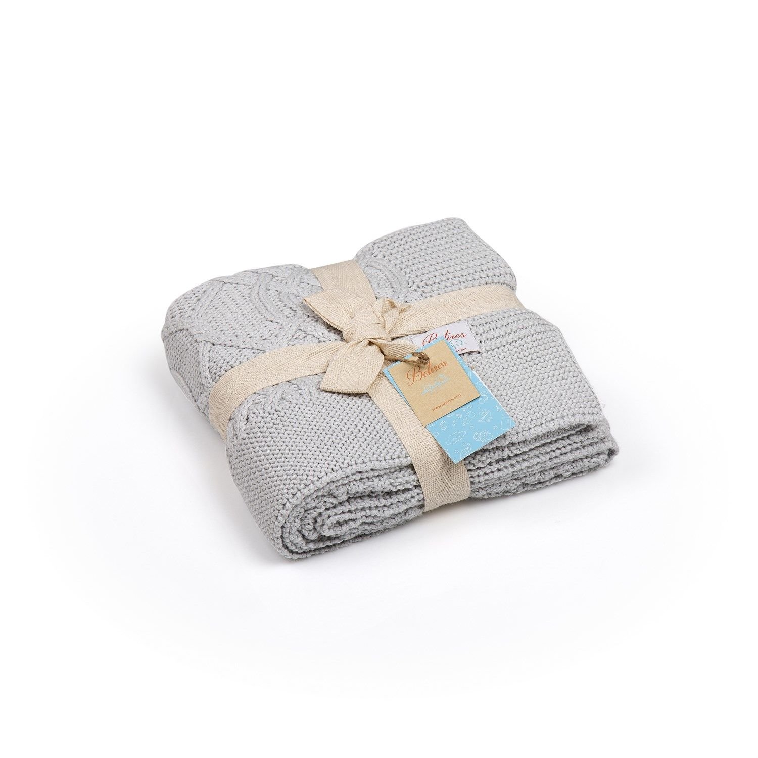 Bb16004 Örgü Bebek Battaniye Mavi