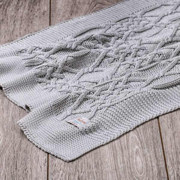 Bb16004 Örgü Bebek Battaniye Mavi