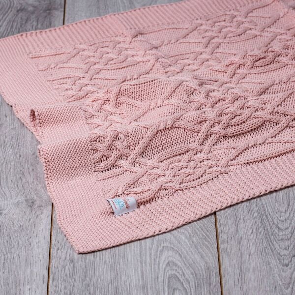 Bb16004 Örgü Bebek Battaniye Pembe