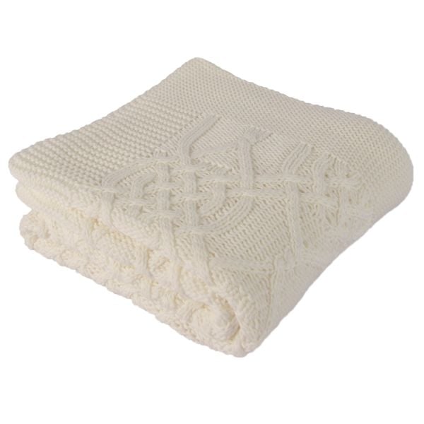Bb16004 Örgü Bebek Battaniye Ekru