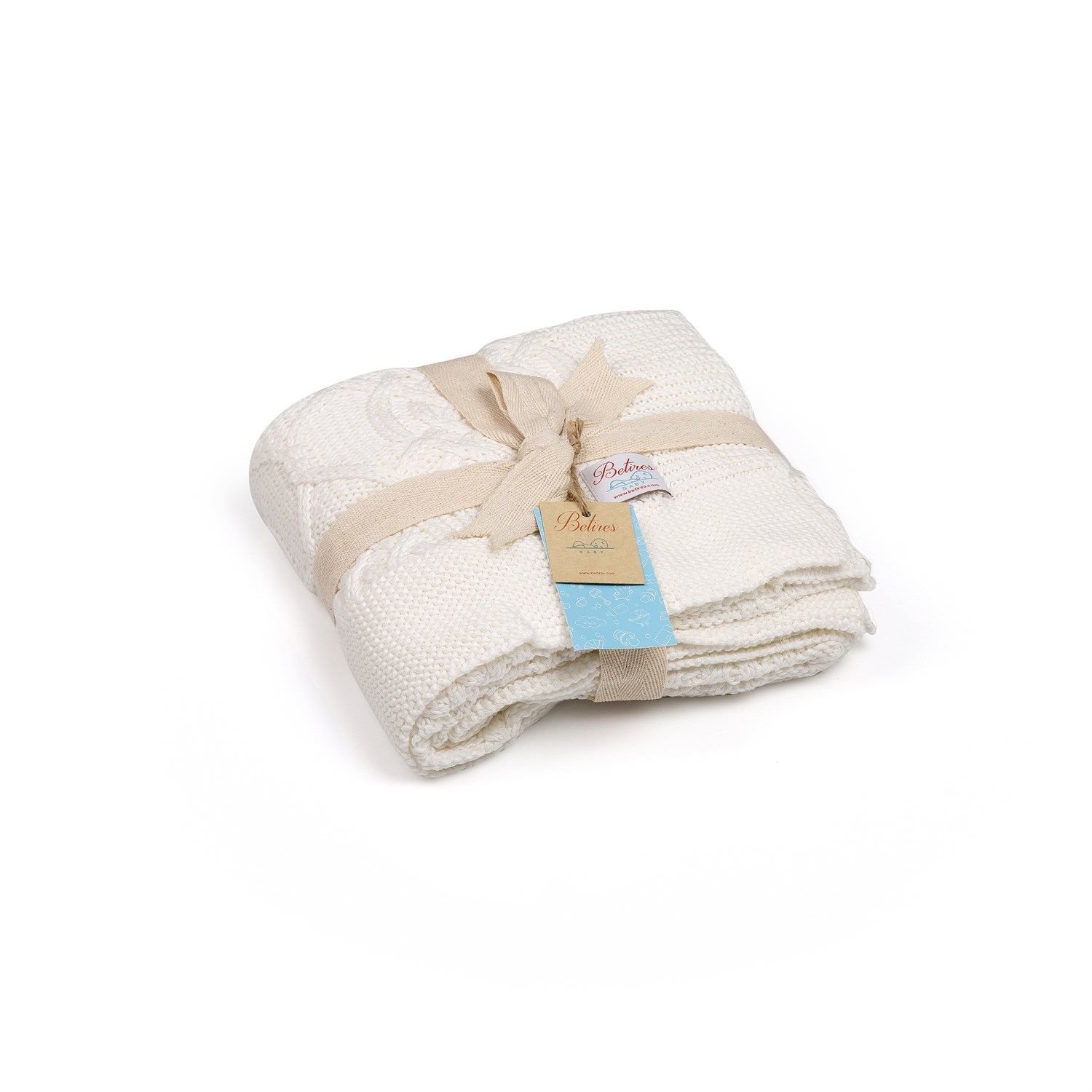 Bb16004 Örgü Bebek Battaniye Ekru