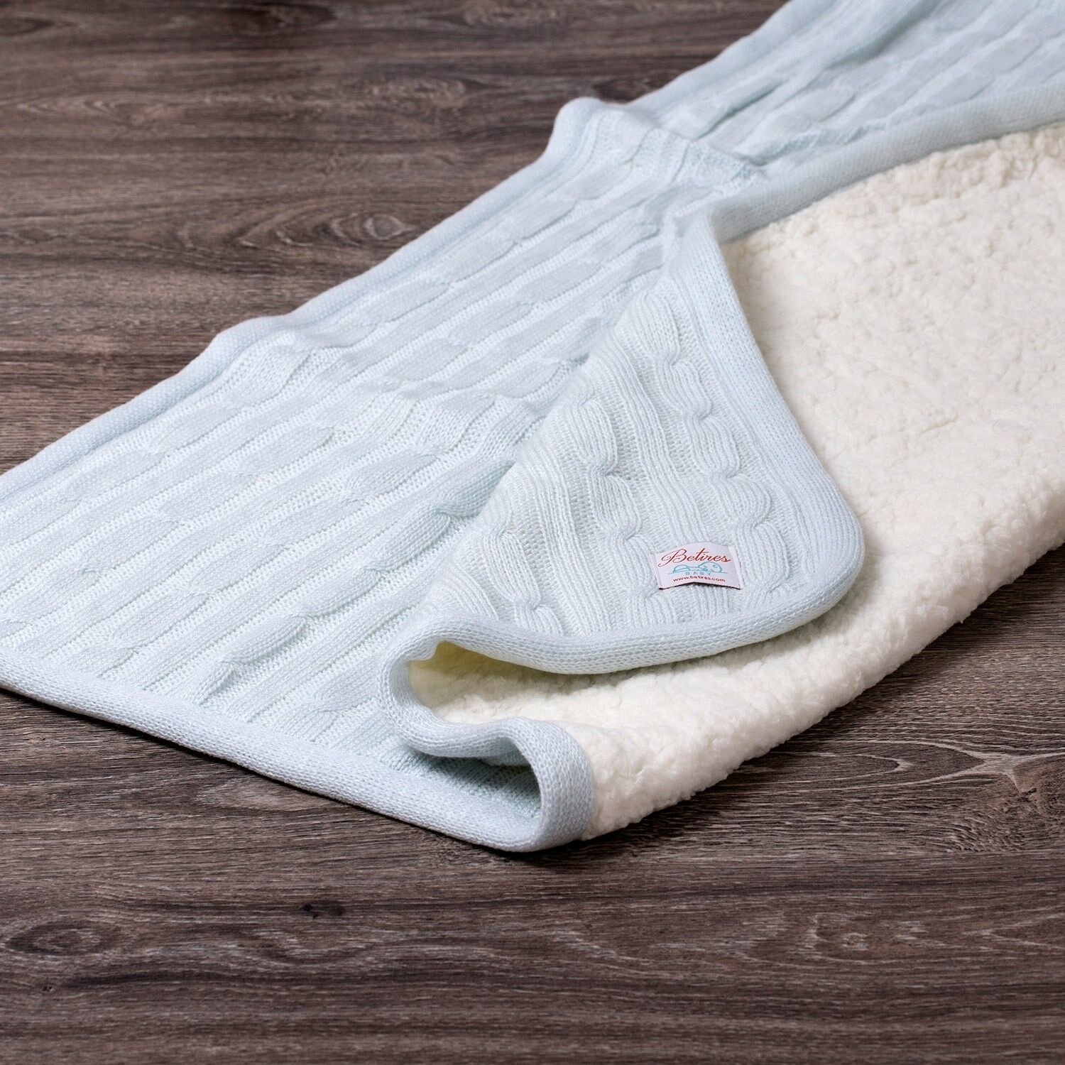 Bb16005 Örgü Bebek Battaniye Mavi