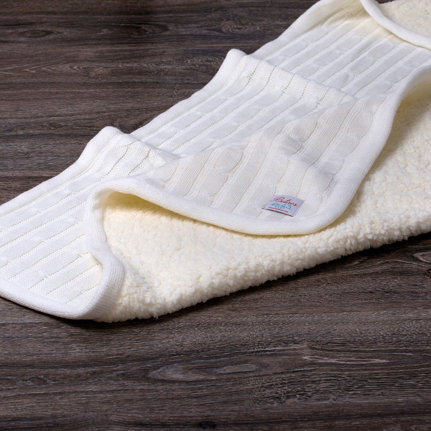 Bb16005 Örgü Bebek Battaniye Ekru