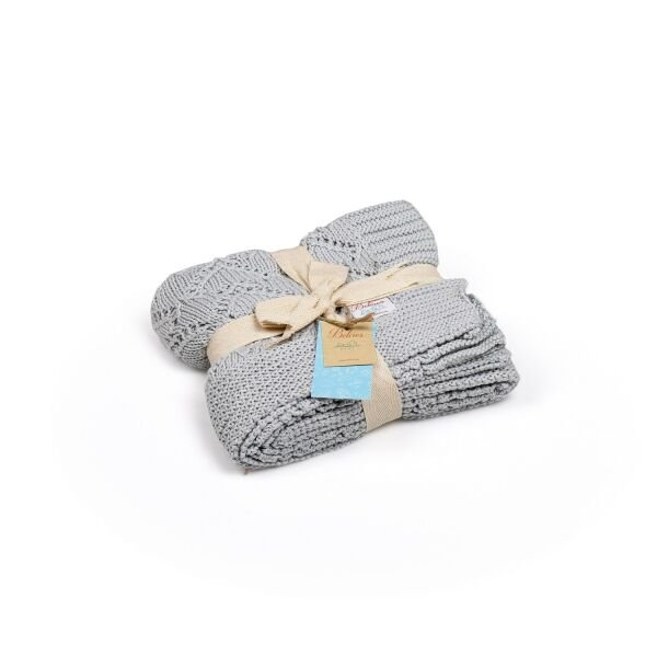 Bb16006 Örgü Bebek Battaniye Mavi