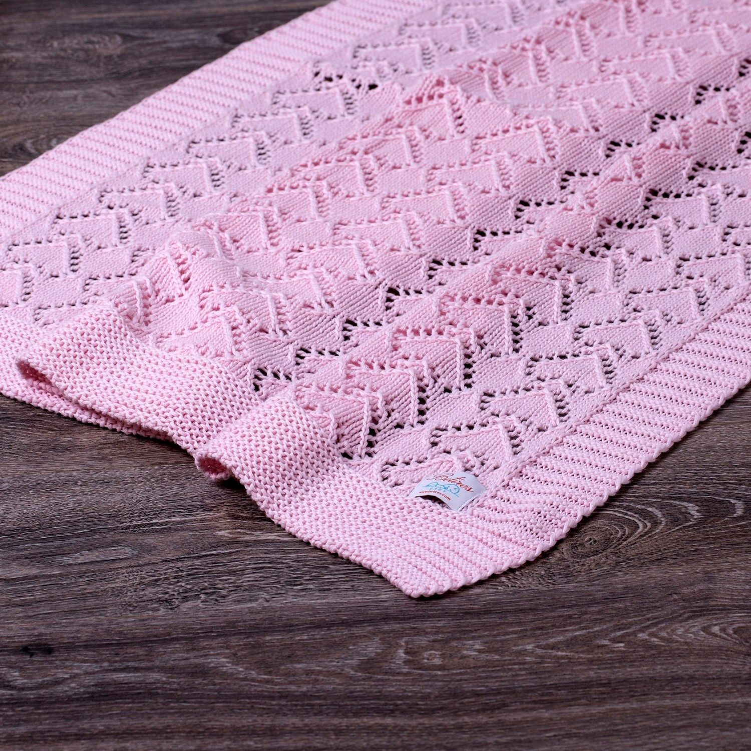 Bb16006 Örgü Bebek Battaniye Pembe