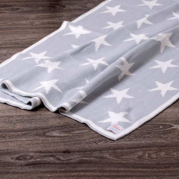 Bb16008 Örgü Bebek Battaniye Mavi