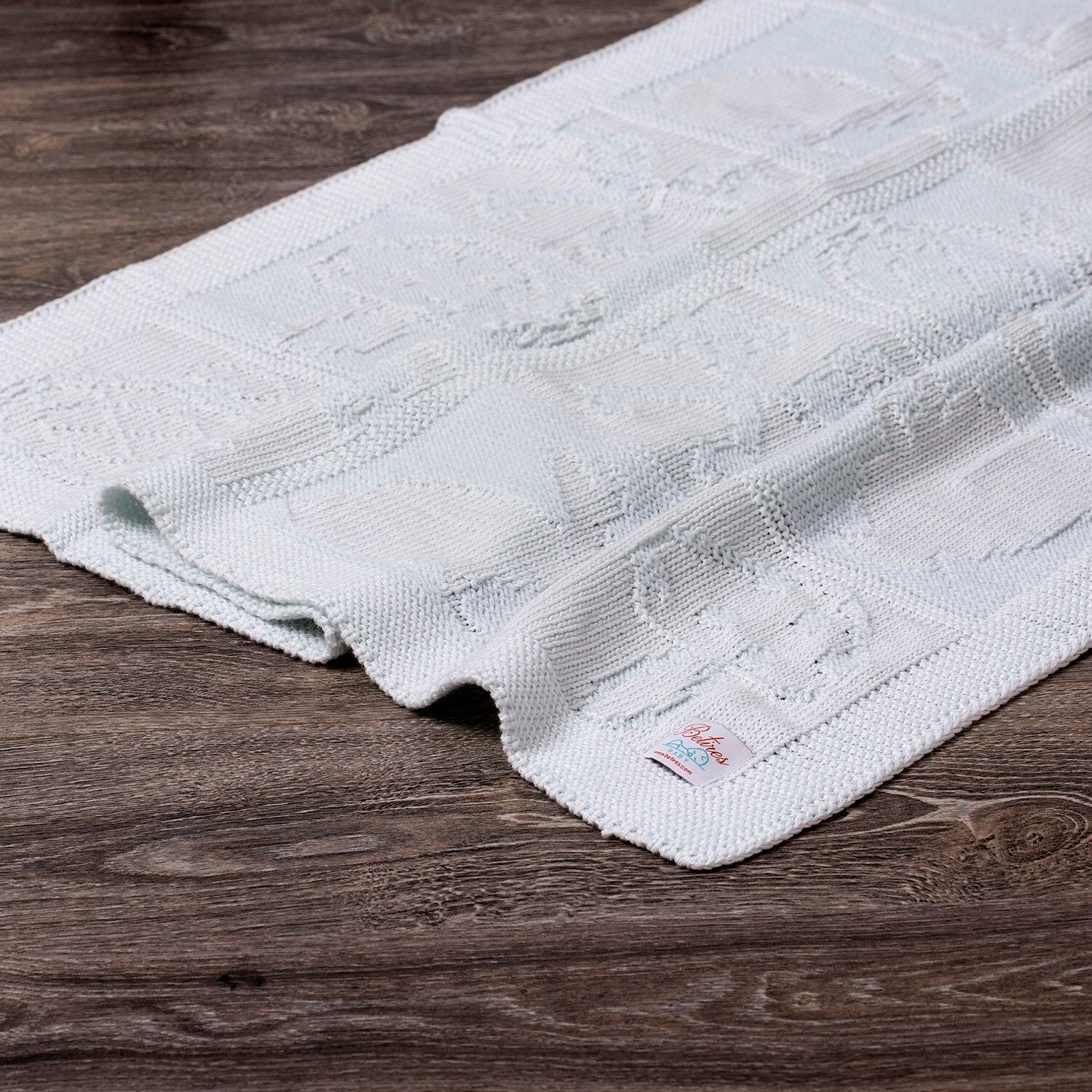 BB16011 Örgü Bebek Battaniye Mavi