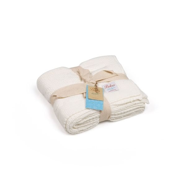 BB16011 Örgü Bebek Battaniye Ekru