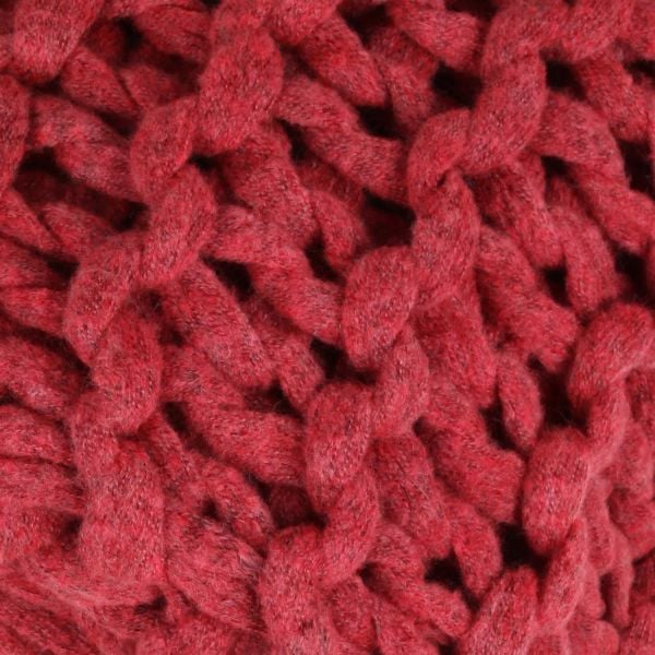 Chunky Örgü Battaniye Kırmızı