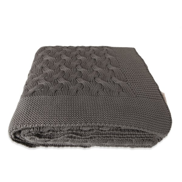 Tp17001 Örgü Koltuk Şalı Antrasit