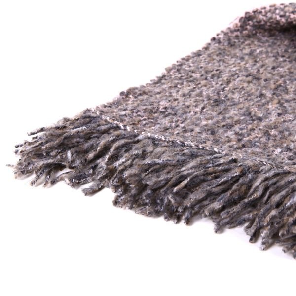 Tp16019 Örgü Koltuk Şalı Pudra