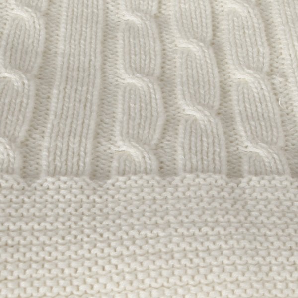 Tp15007 Örgü Koltuk Şalı Ekru