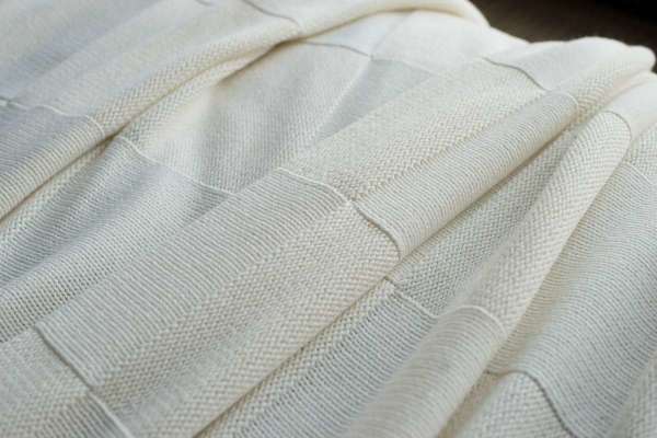 Ca18002 Örgü Battaniye Naturel