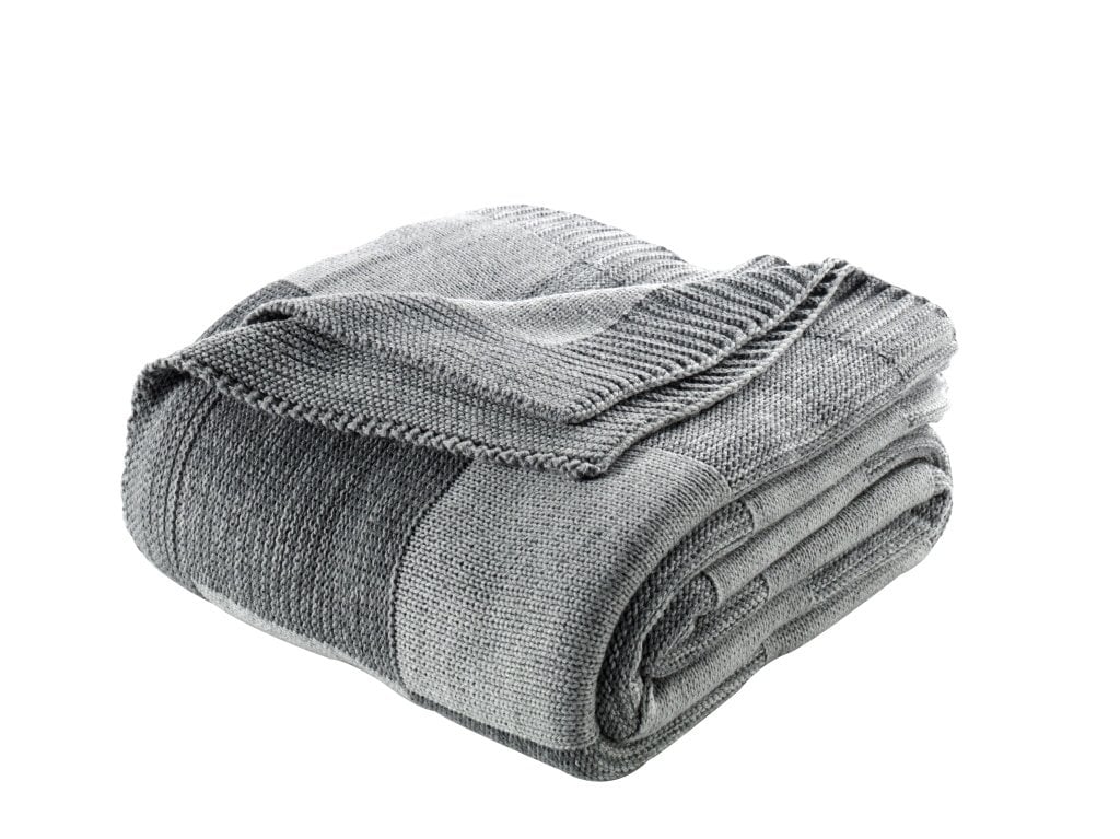 Ca18002 Örgü Battaniye Gri