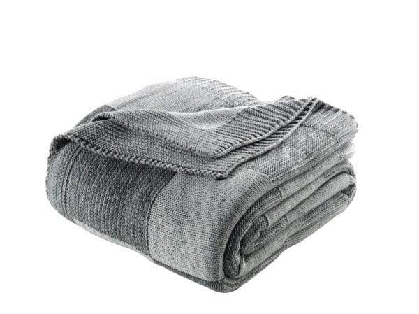 Ca18002 Örgü Battaniye Gri