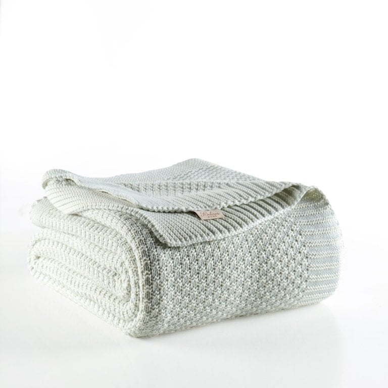 Ca18014 Örgü Battaniye Aqua