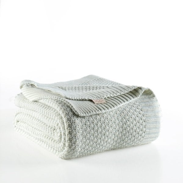 Ca18014 Örgü Battaniye Aqua