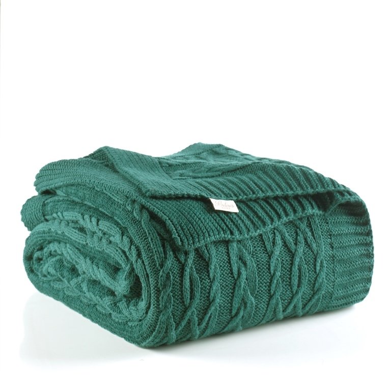 Ca19001 Örgü Battaniye Haki