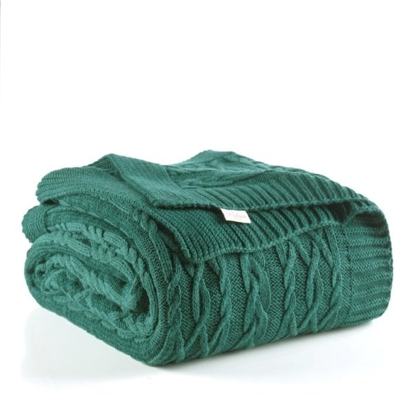 Ca19001 Örgü Battaniye Haki