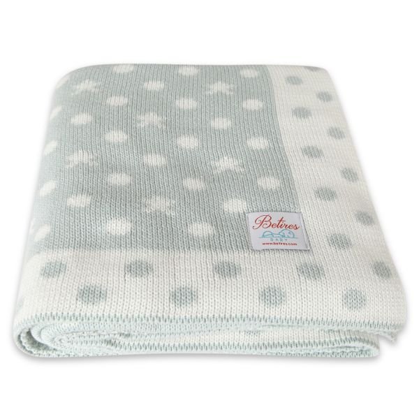 Bb16003 Örgü Bebek Battaniye Mavi