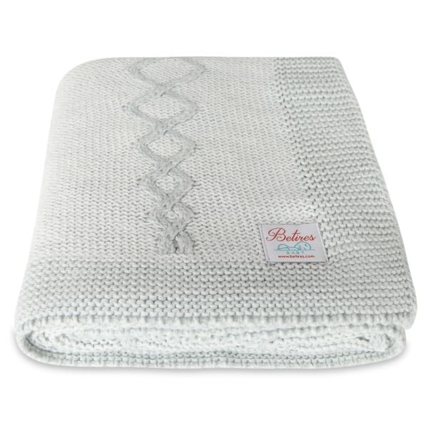 Bap17504 Örgü Bebek Battaniye Mavi