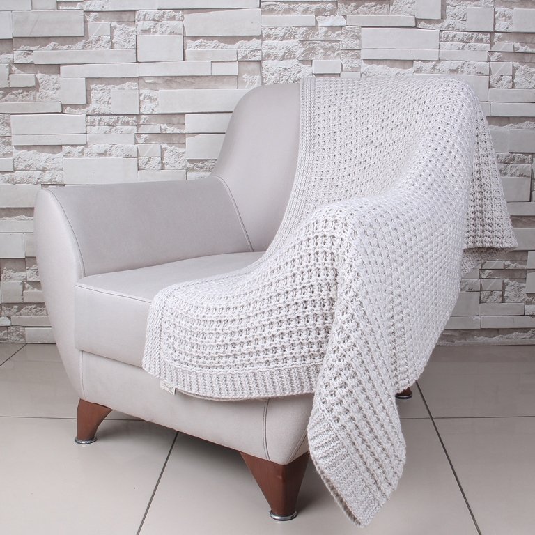 Tal15004 Lambswool Örgü Koltuk Şalı / Throw