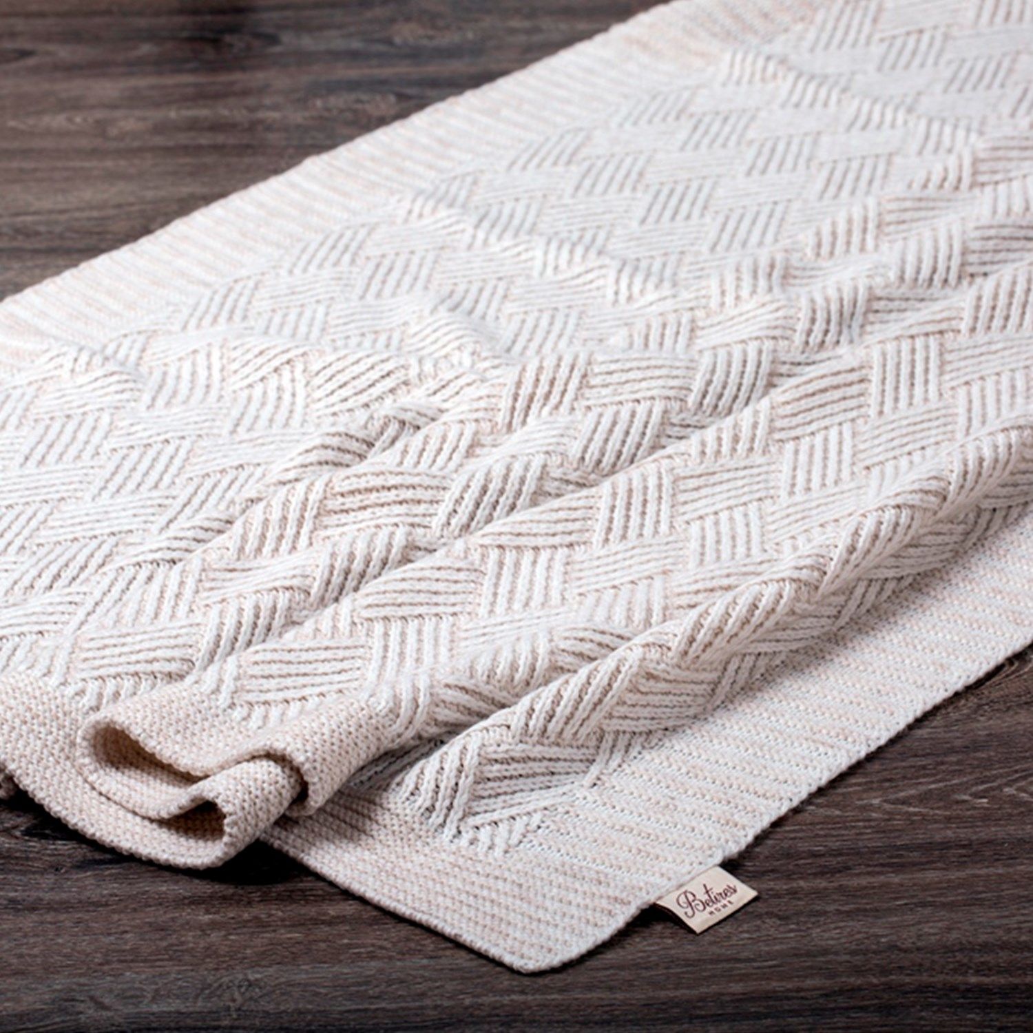 Tal16004 Örgü Koltuk Şalı Naturel