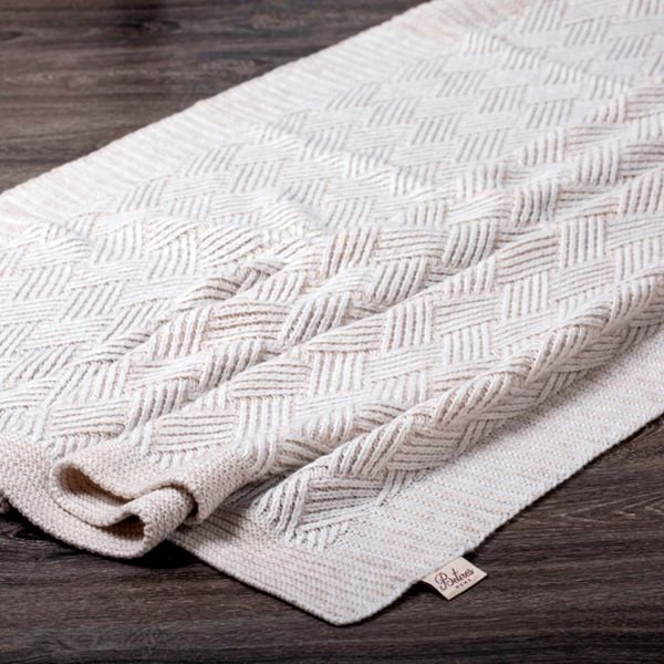 Tal16004 Örgü Koltuk Şalı Naturel