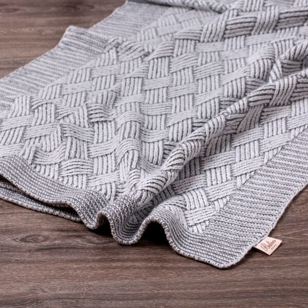 Tal16004 Örgü Koltuk Şalı Gri