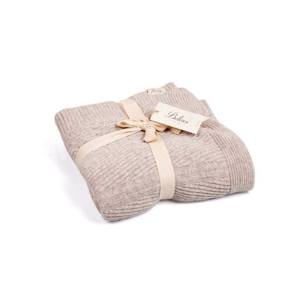 Tal17001 Örgü Koltuk Şalı Bej