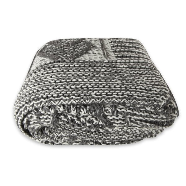 Tal18002 Örgü Koltuk Şalı Füme