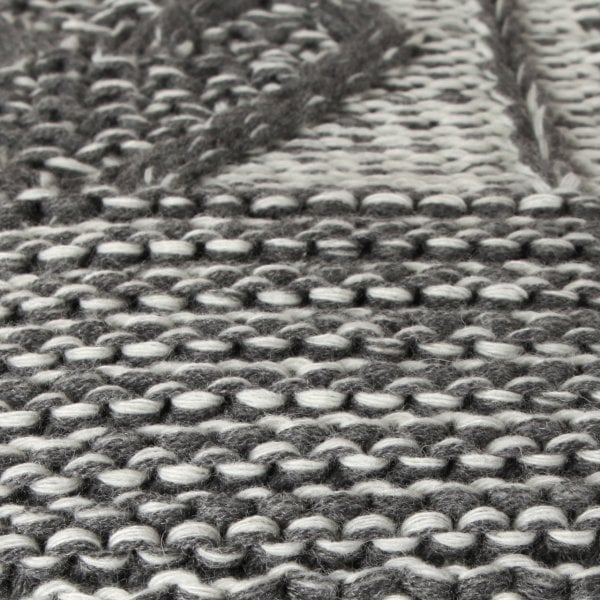 Tal18002 Örgü Koltuk Şalı Füme