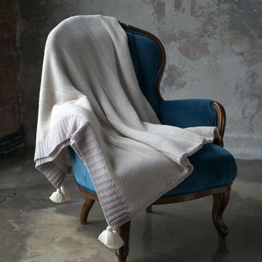 TAL18001 Örgü Koltuk Şalı Naturel