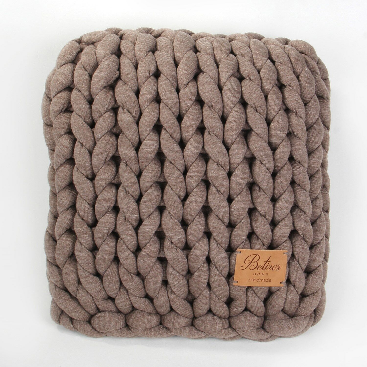 Hmy1801 Chunky Örgü Yastık Vizon