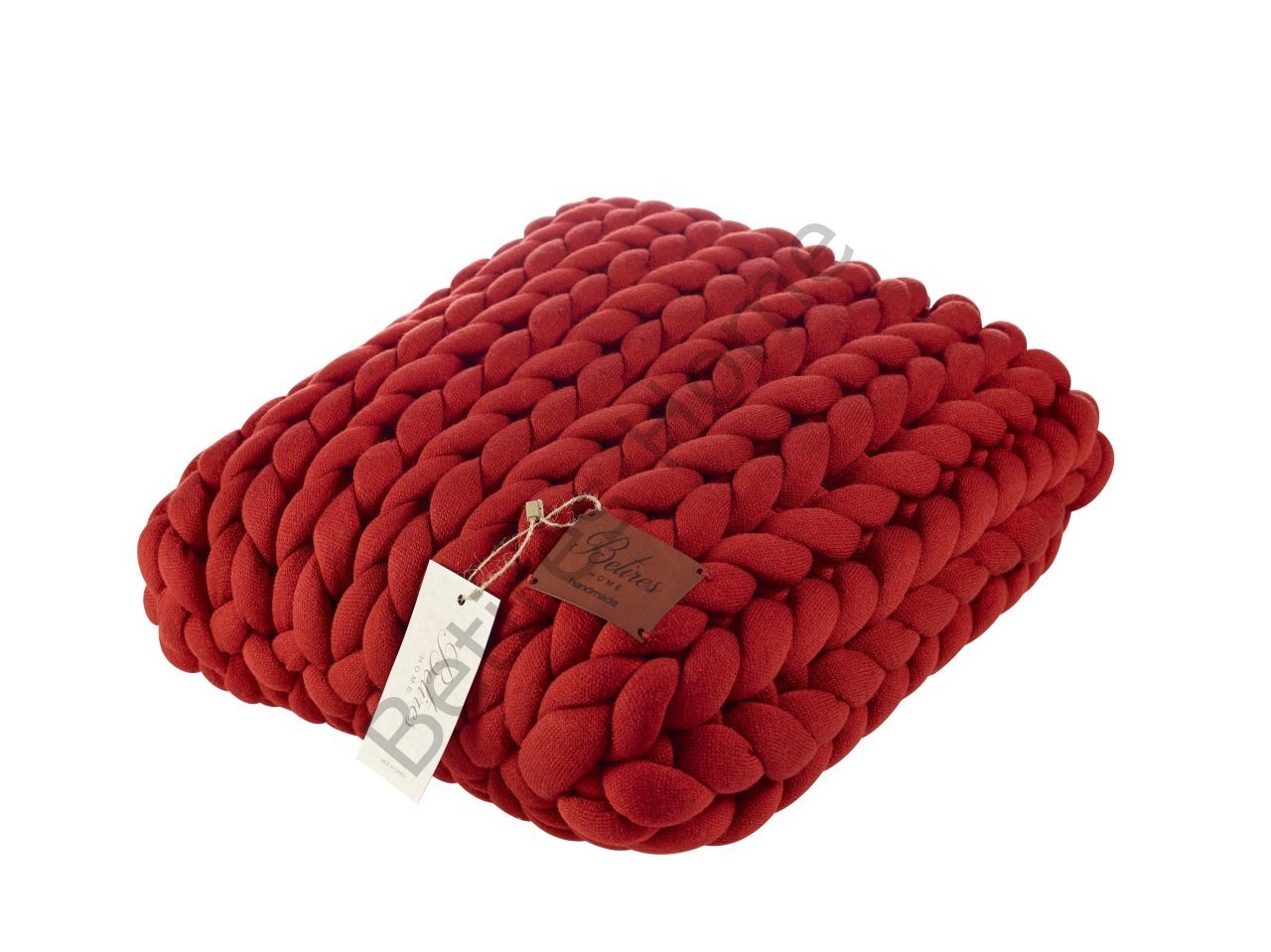 Hmy1801 Chunky Örgü Yastık Kiremit