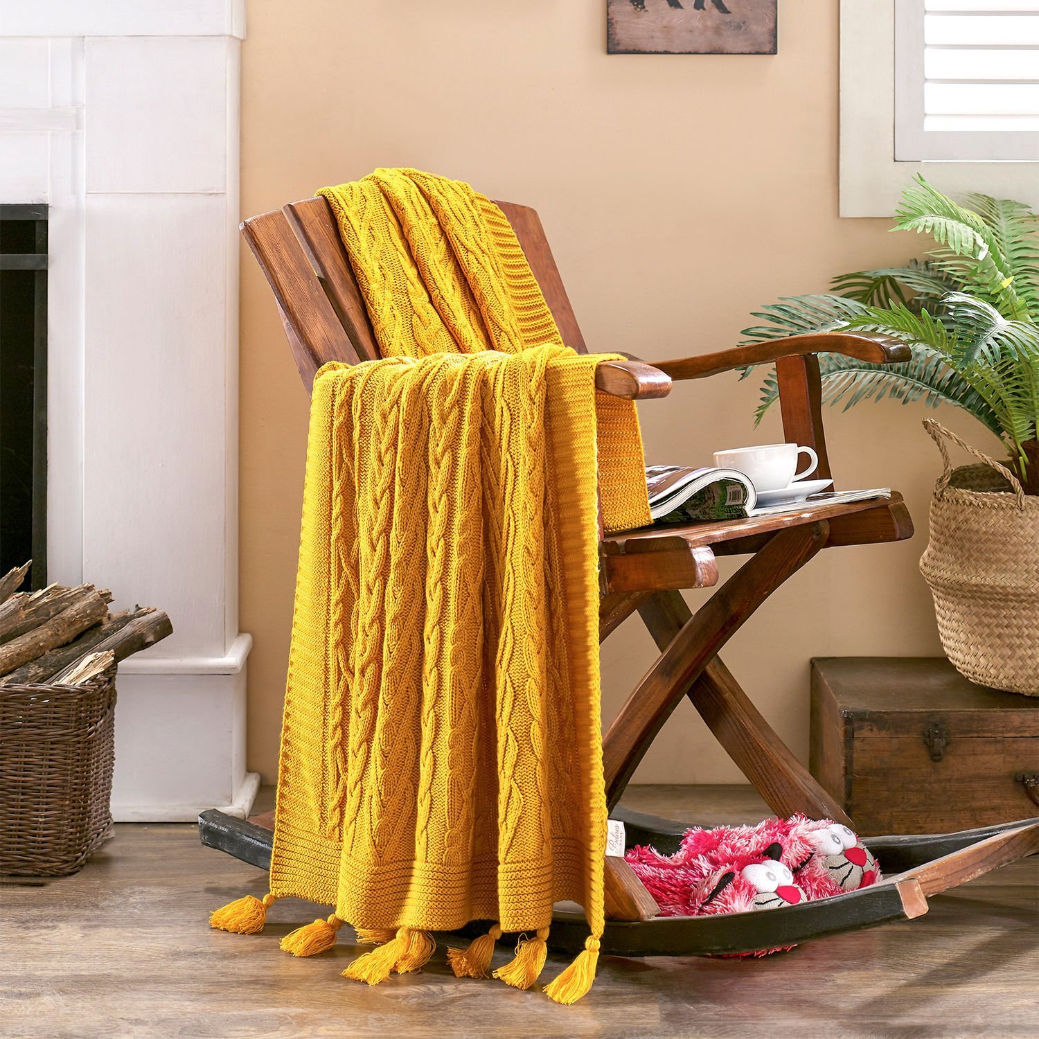 Ta13002 Örgü Koltuk Şalı HARDAL