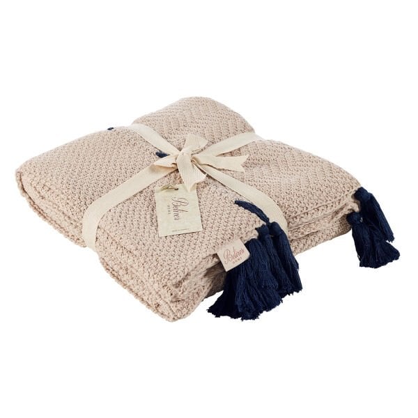 Örgü Koltuk Şalı / Throw / BEJ